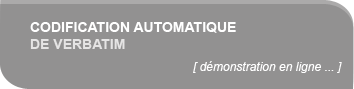 Codification automatique de verbatim